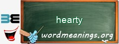 WordMeaning blackboard for hearty